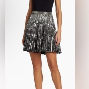 Mac Duggal Metallic Skater Skirt